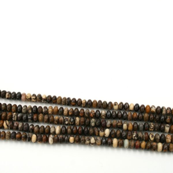 Wood Jasper strands washer shape size 8x5mm