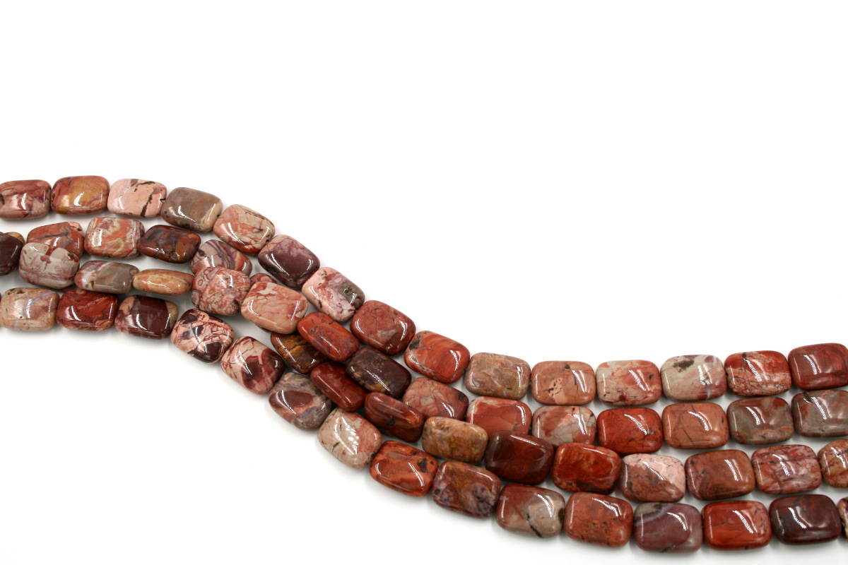 Red Jasper strands rectangular shape size 20x15mm
