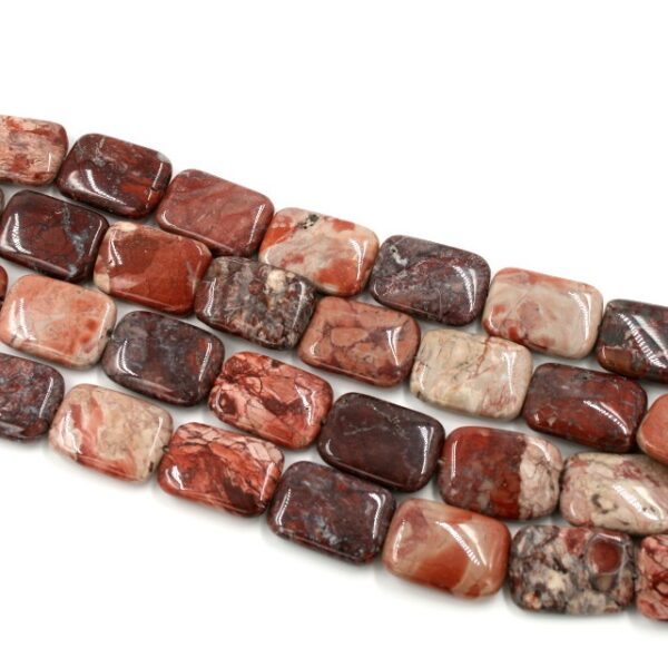 Red Jasper fili rettangoli 25x18mm