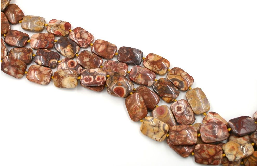 Rhyolite strands rectangular shape size 25x18mm