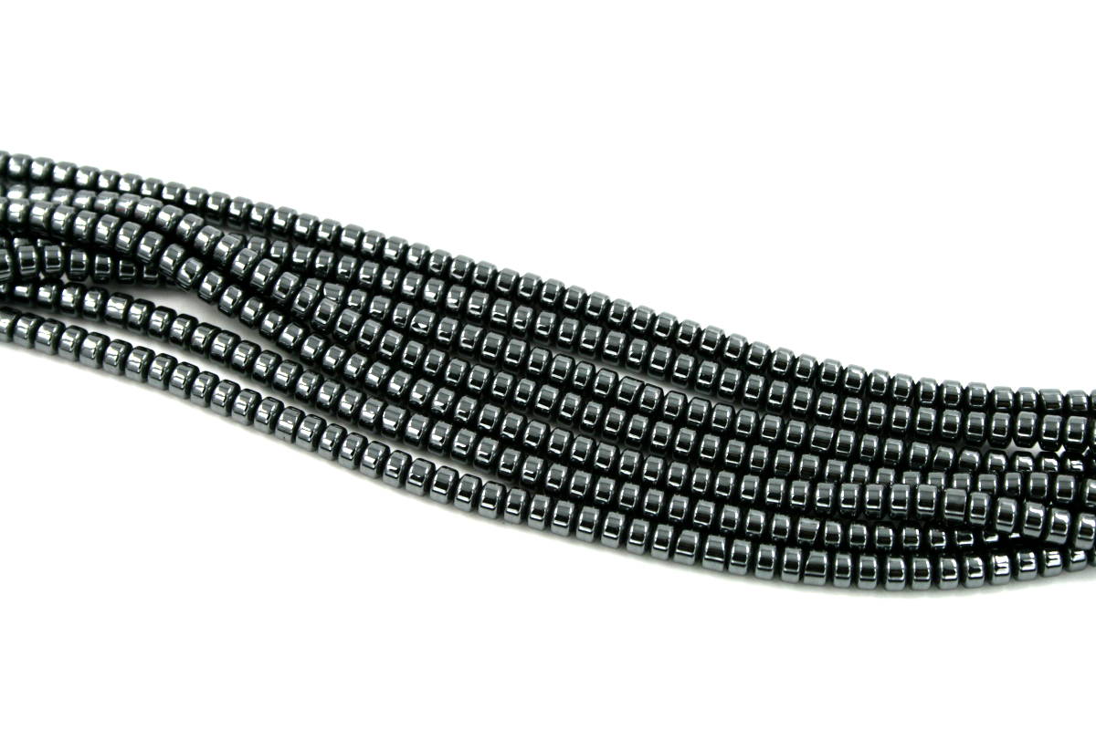 Ematite fili rondelle lisce 4x3mm