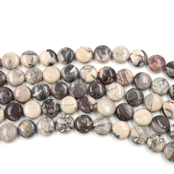 Porcelain Jasper strands flat coin shape size 15mm