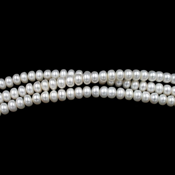 Fresh Water Pearls strands "button" shape size 10-10½mm - White and Natural Color
