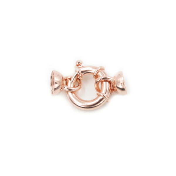 Sterling silver spring ring clasp size 14mm with cups 8mm diameter +/- 3Gr