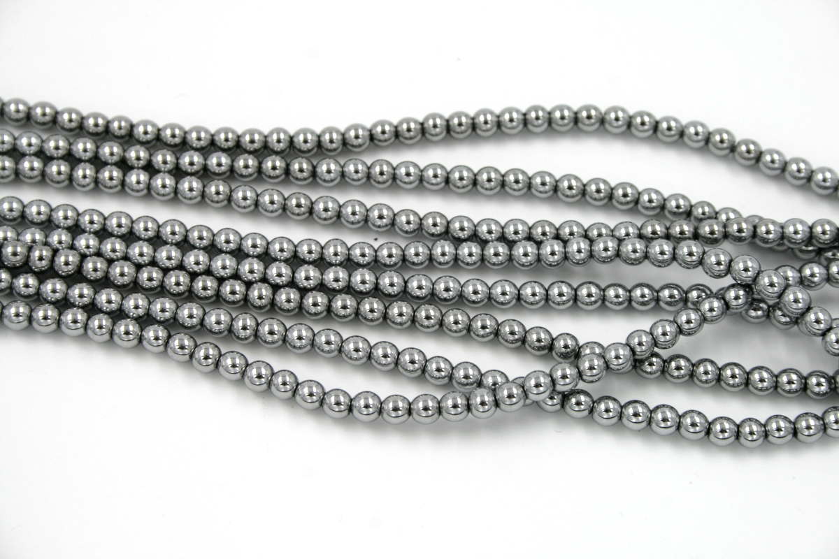 Ematite fili round 3mm Silver