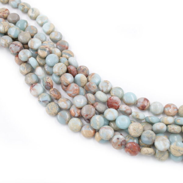 Imperial Jasper strands coin shape size 10mm