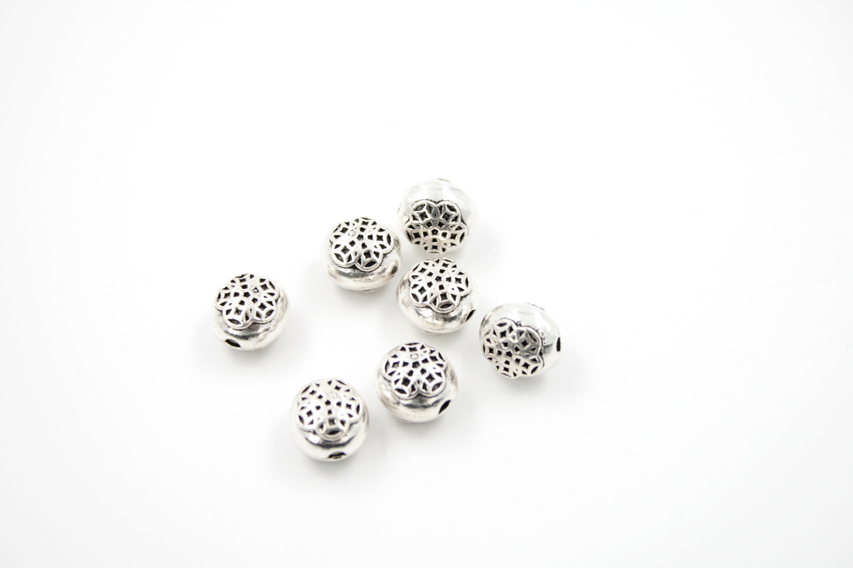 Silver 925 coin spacer elements size 11mm