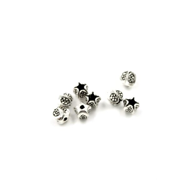 Silver 925 spacer elements star beads size 7mm