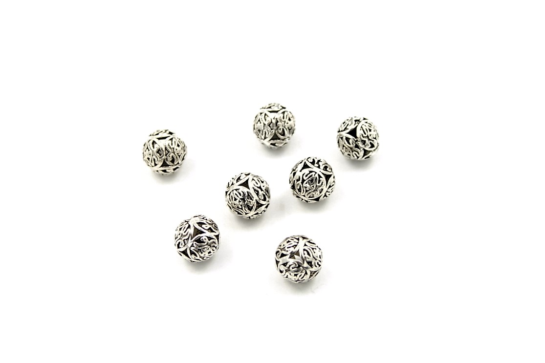 Silver 925 spacer elements round beads size 10mm