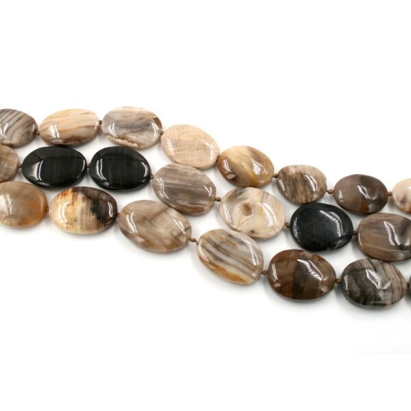 Wood Opalite strands flat irregular shape - SMALL