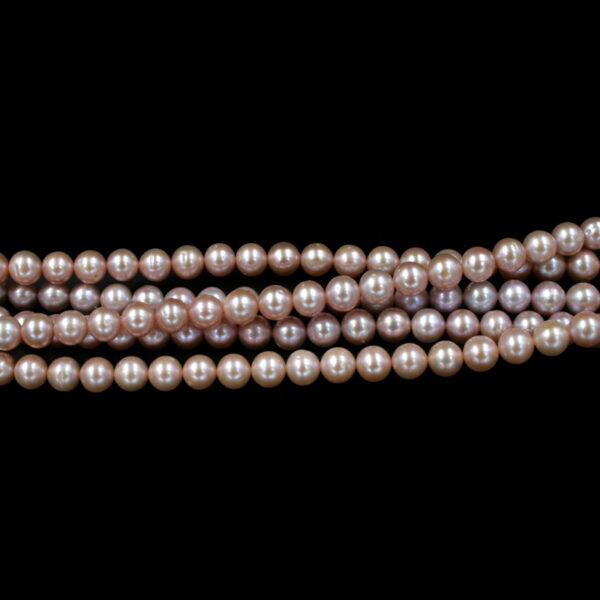 Perle d'acqua Dolce fili round 6-6½mm - Naturale e Fili Multicolor