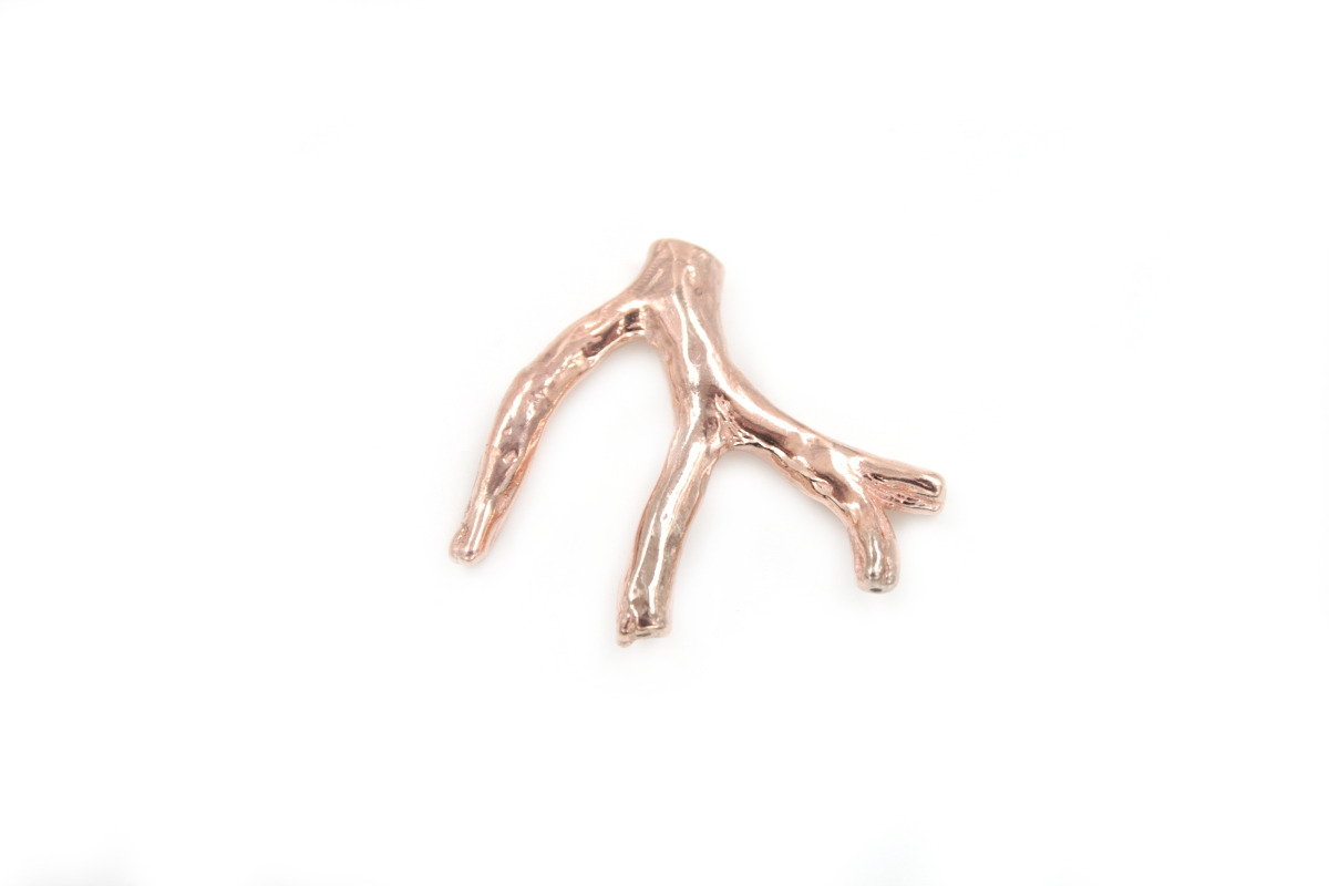 Sterling Silver spacer elements coral branch shape +/- 2.2Gr