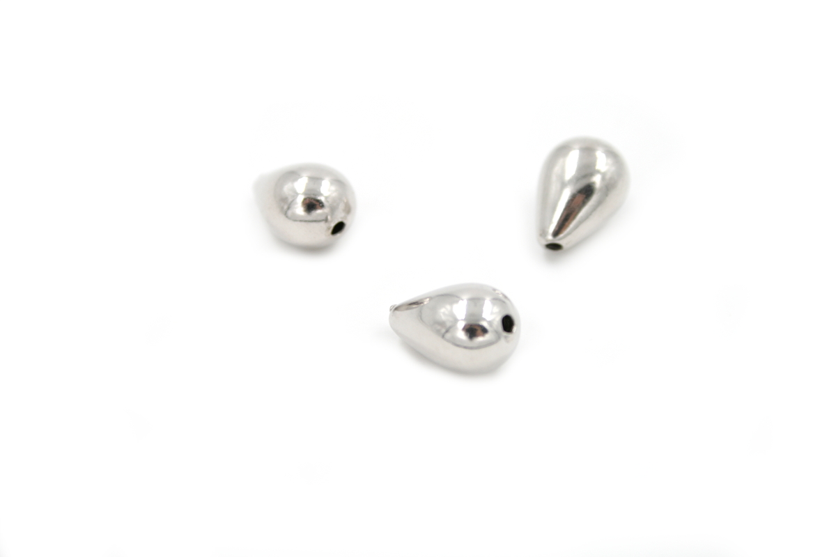 Sterling Silver spacer elements drop shape size 12x8mm +/-0.7Gr