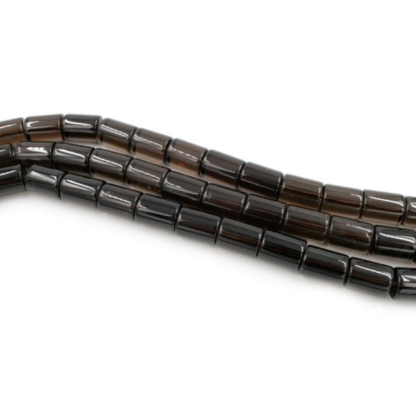 Smoky Quartz strands cylinder shape size 18x14mm