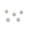 Sfere in ottone pave' di zirconi 10mm Silver (bianchi)