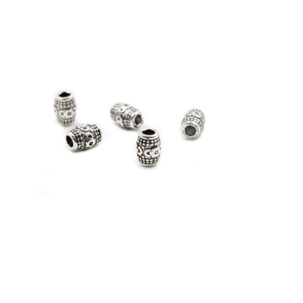 Sterling silver spacer element barrel shape size 8x6mm