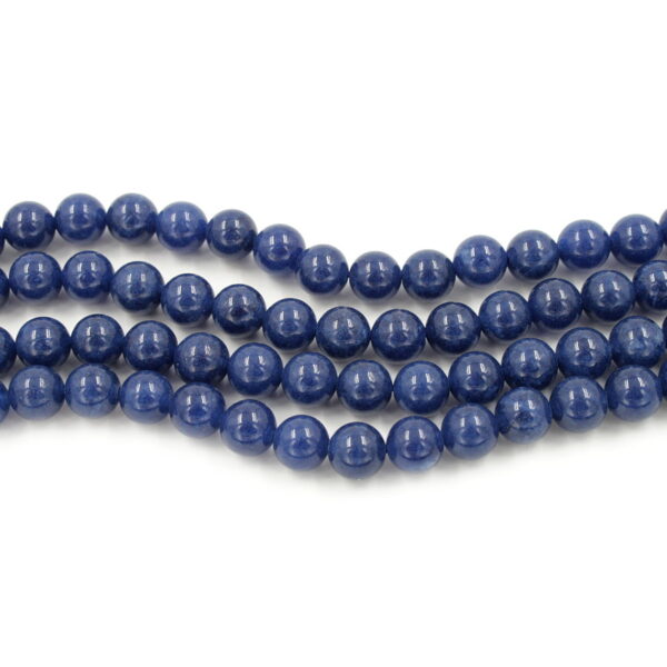 Dark Blue Sponge Quartz strands round beads 6mm to 12mm