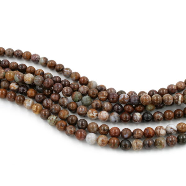 Green African Opal strands round beads 6mm to 8mm