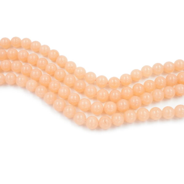 Peach Sponge Quartz strands round beads 6mm to 14mm