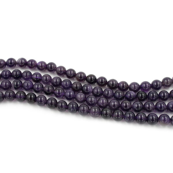 Amethyst strands round shape size 8mm - A-Quality