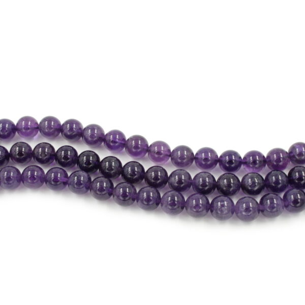 Amethyst strands round shape size 10mm