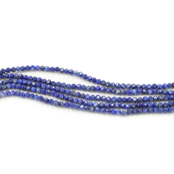 Lapis strands faceted round shape size 3mm