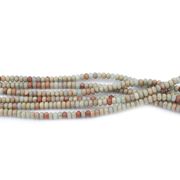 Imperial Jasper strands washer shape size 4x2mm