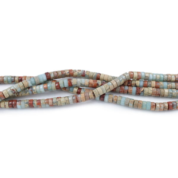 Imperial Jasper strands washer shape size 6x3mm