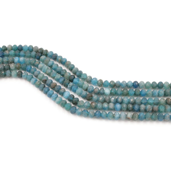 Apatite strands faceted washer shape size 6x4mm - AB Quality