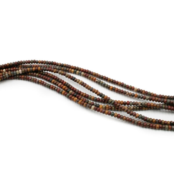 Mud Line Jasper strands washer shape size 4x2mm