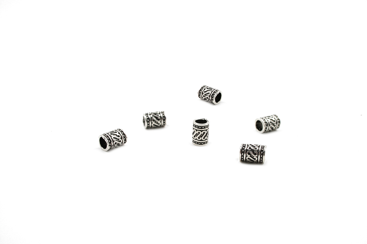 Sterling silver spacer element cylidrical shape size 10x7mm