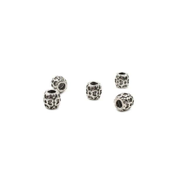 Sterling silver spacer element cylindrical shape size 10x9mm