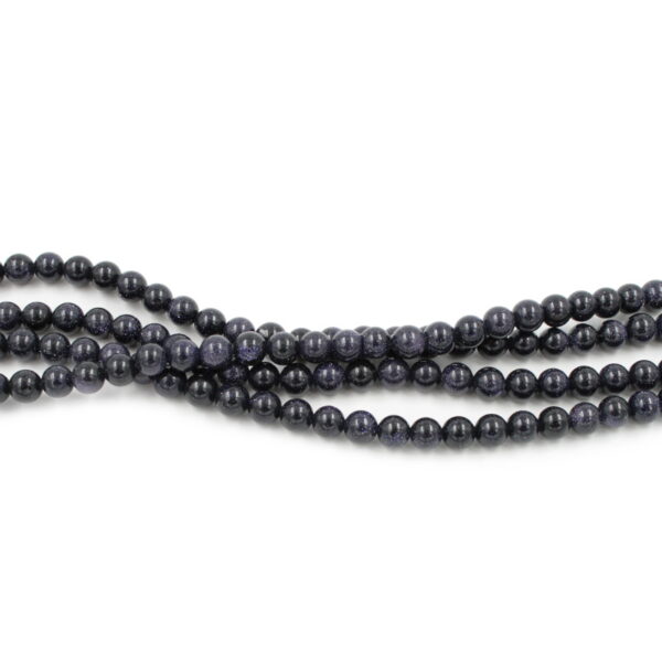 Blue sand stone strands round shape size 8mm