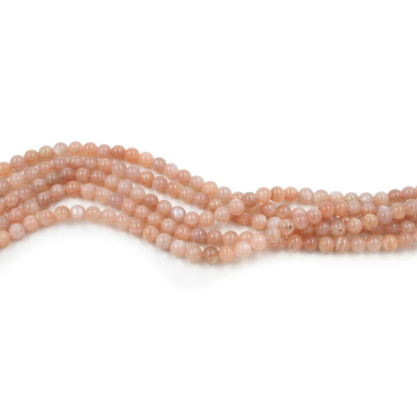 Sunstone strands round shape size 6mm - A Quality