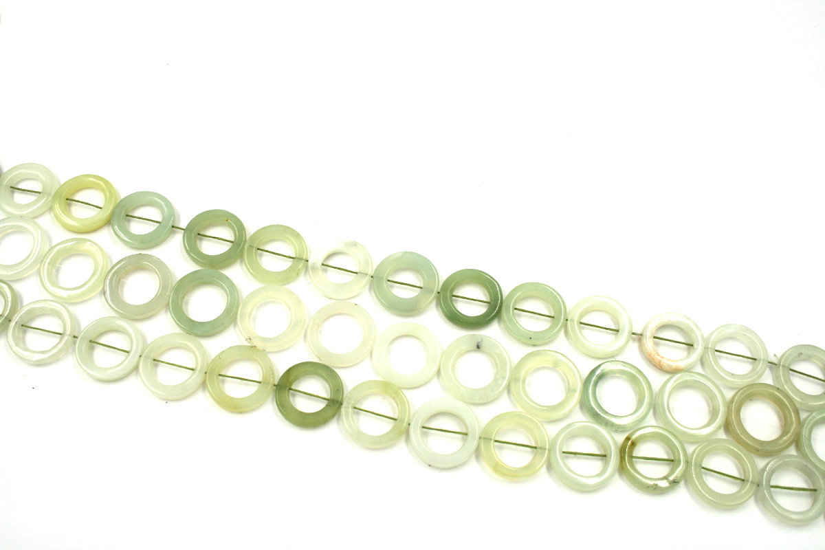 New jade strands round frame shape size 25mm