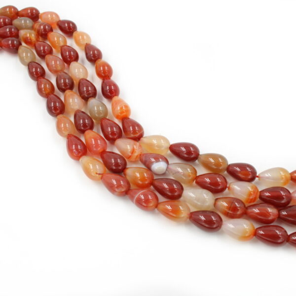Red Agate strands drop shape size 18x12mm