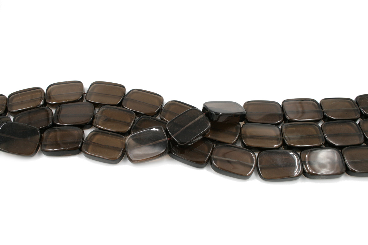 Smoky Quartz strands rectangular shape size 30x22mm