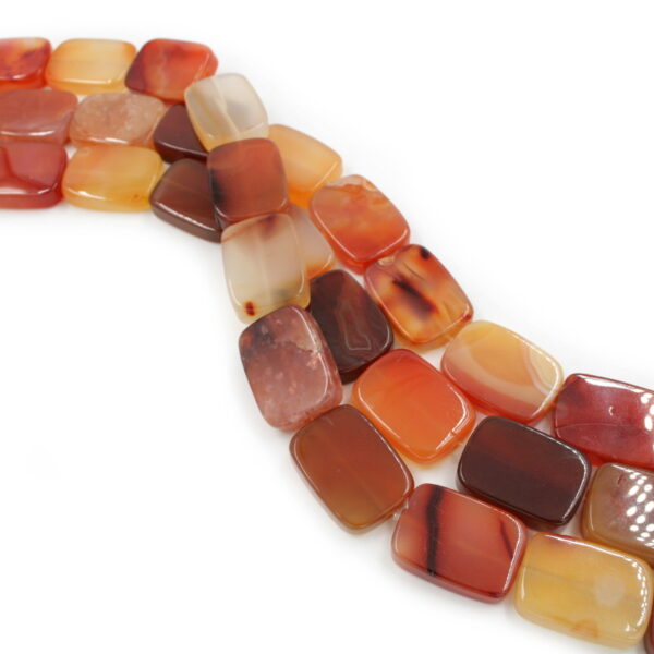 Red Agate strands rectangular shape size 30x22x7mm