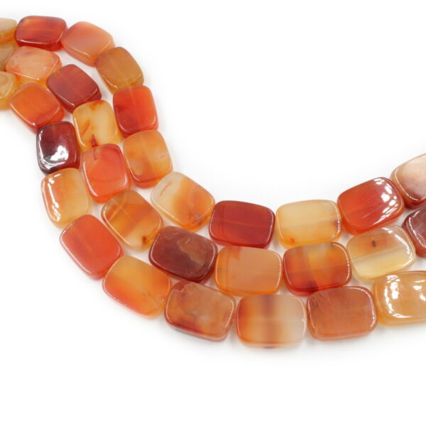 Red Agate strands rectangular shape size 25x18x6mm