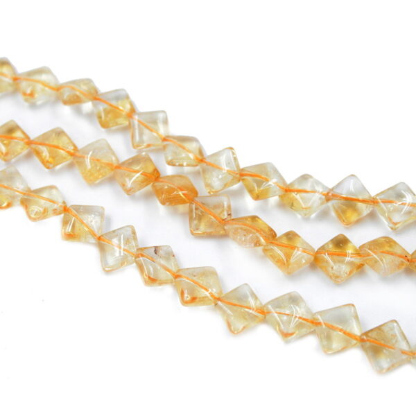 Citrine Quartz strands rhombus shape size 8mm