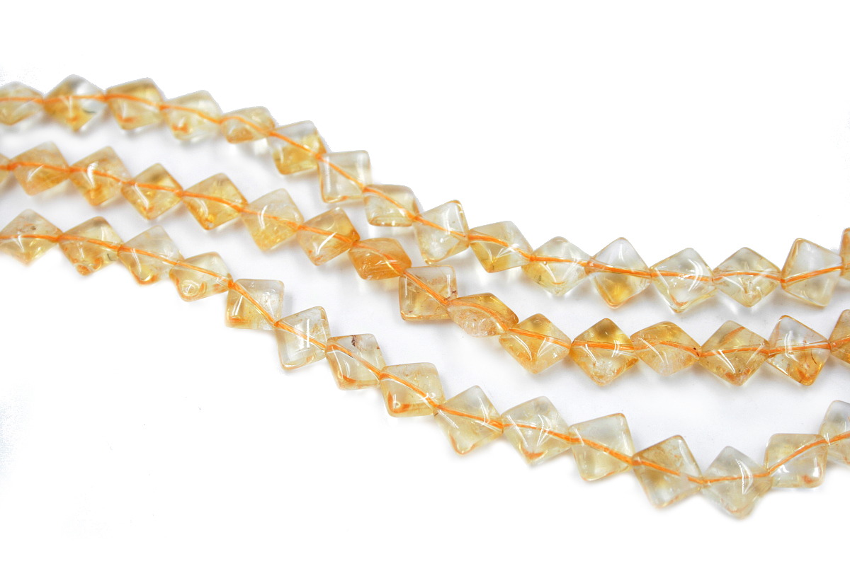 Citrine Quartz strands rhombus shape size 8mm
