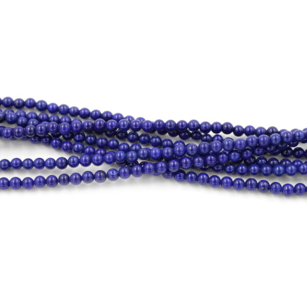 Lapis strands round shape size 3mm - AA Quality