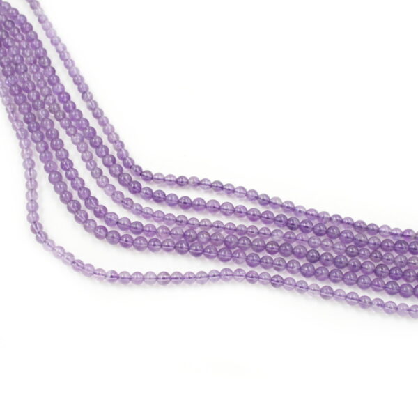 Amethyst strands round shape size 4mm - AAA-Quality