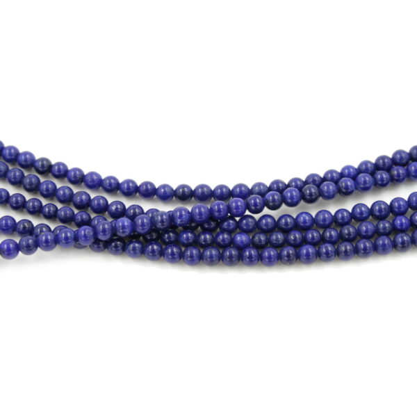 Lapis strands round shape size 3mm - AAA Quality