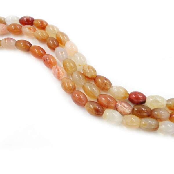 Red Agate strands olive shape size 16x12mm