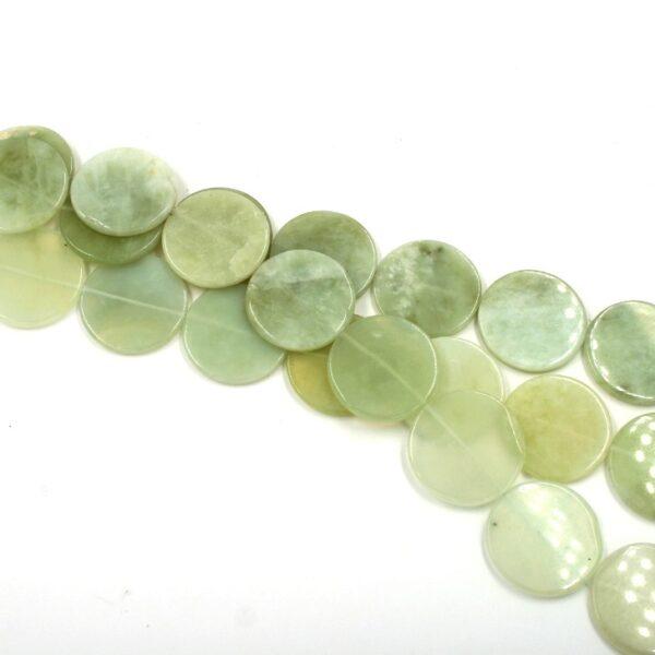 New jade strands coin shape size 30x3mm