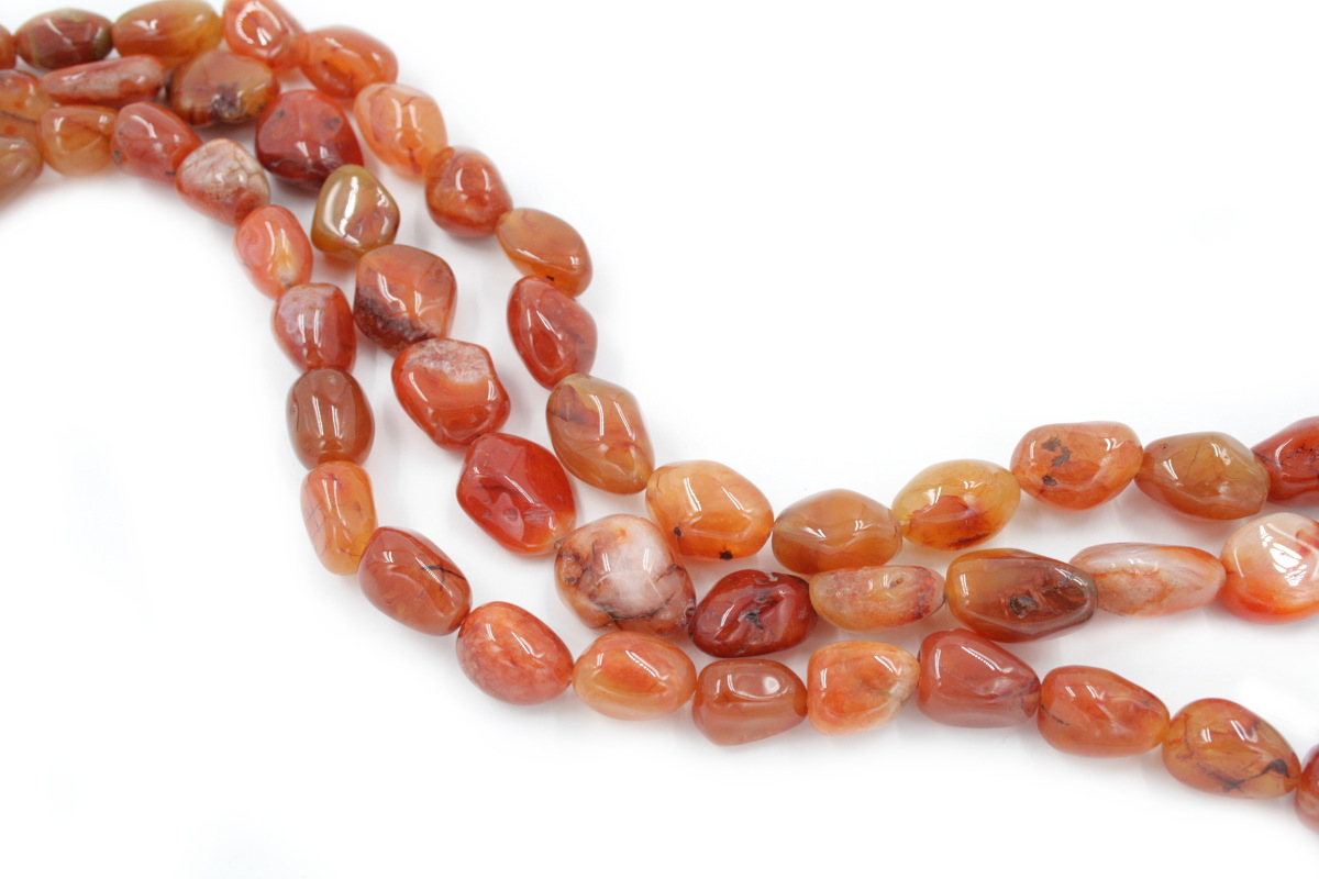 Red Agate strands stone shape size 18x13mm