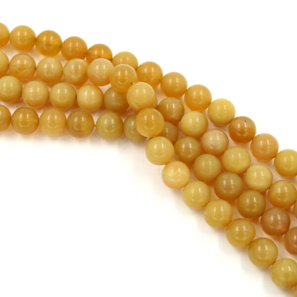 Yellow Opal strands round shape size 16mm