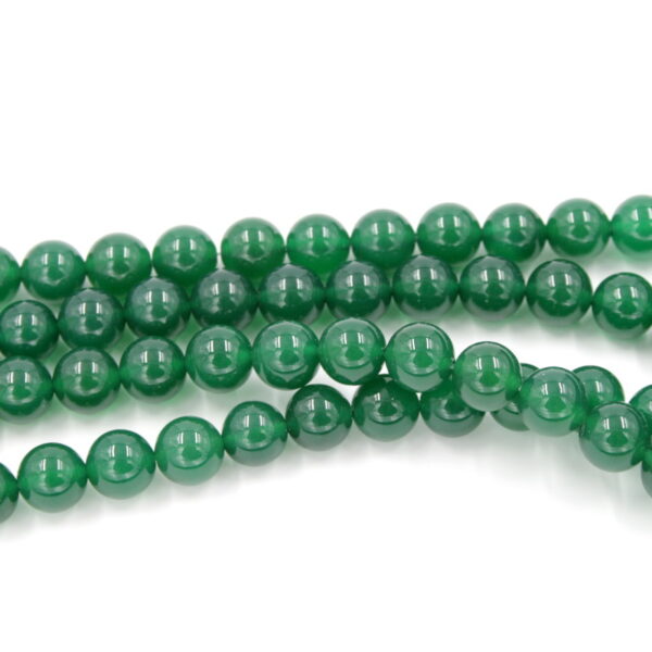 Green Agate strand round shape size 10mm