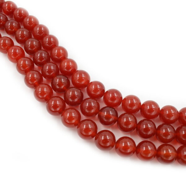 Red Agate strands round shape size 14mm